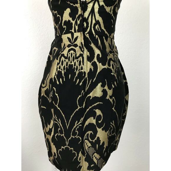 H&M Metallic Print Strapless Bodycon Mini Dress - Picture 8 of 9